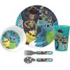 Zak Designs Bluey Kids Dinnerware Gift Set Includes Plate, Bowl, Tumbler, Water Bottle, and Utensil Tableware, Made of Durable Material and Perfect for Kids (6 Piece Gift Set, BPA-Free)(Pixar Toy Story)