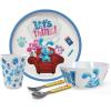 Zak Designs Bluey Kids Dinnerware Gift Set Includes Plate, Bowl, Tumbler, Water Bottle, and Utensil Tableware, Made of Durable Material and Perfect for Kids (6 Piece Gift Set, BPA-Free)(Blue’s Clues – 5pcs)