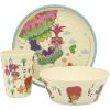 Zak Designs Bluey Kids Dinnerware Set 3 Pieces, Durable and Sustainable Melamine Bamboo Plate, Bowl, and Tumbler are Perfect For Dinner Time With Family (Bluey, Bingo, Bandit, Chilli)(DreamWorks Trolls World Tour)