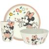 Zak Designs Bluey Kids Dinnerware Set 3 Pieces, Durable and Sustainable Melamine Bamboo Plate, Bowl, and Tumbler are Perfect For Dinner Time With Family (Bluey, Bingo, Bandit, Chilli)(Minnie Mouse)