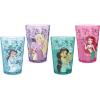 Zak Designs Bluey Nesting Tumbler Set Includes Durable Plastic Cups with Variety Artwork, Fun Drinkware is Perfect for Kids (14.5 oz, 4-Pack, Non-BPA)(Belle & Jasmine & Ariel)