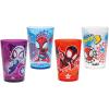 Zak Designs Bluey Nesting Tumbler Set Includes Durable Plastic Cups with Variety Artwork, Fun Drinkware is Perfect for Kids (14.5 oz, 4-Pack, Non-BPA)(Spidey and His Amazing Friends)