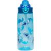 Zak Designs Bluey Sage Kids Water Bottle For School or Travel, 16oz Durable Plastic Water Bottle With Straw, Handle, and Leak-Proof, Pop-Up Spout Cover (Bluey & Bingo)(Stitch)