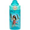 Zak Designs Bluey Sage Kids Water Bottle For School or Travel, 16oz Durable Plastic Water Bottle With Straw, Handle, and Leak-Proof, Pop-Up Spout Cover (Bluey & Bingo)(Disney Moana (Moana  Maui))