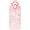 Zak Designs Bluey Sage Kids Water Bottle For School or Travel, 16oz Durable Plastic Water Bottle With Straw, Handle, and Leak-Proof, Pop-Up Spout Cover (Bluey & Bingo)(Fanciful Unicorn)