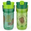 Zak Designs Harmony Bluey Water Bottle for Travel or At Home, 18oz Durable Plastic is Leak-Proof When Closed with Straw Lid and Carry Handle, 2-Pack (Bluey and Bingo)(Marvel Groot)