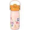 Zak Designs Harmony Bluey Water Bottle for Travel or At Home, 18oz Durable Plastic is Leak-Proof When Closed with Straw Lid and Carry Handle, 2-Pack (Bluey and Bingo)(St. Jude (Floral))