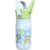 Zak Designs Harmony Bluey Water Bottle for Travel or At Home, 18oz Durable Plastic is Leak-Proof When Closed with Straw Lid and Carry Handle, 2-Pack (Bluey and Bingo)(Bluey (Bluey  Bingo  Muffin))