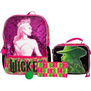AI ACCESSORY INNOVATIONS Bluey 4 Piece Backpack Set for Pre School Girls & Boys, Kids 16″ School Bag(Wicked)