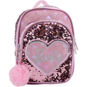 AI ACCESSORY INNOVATIONS Bluey 9” Micro Mini Backpack Purse Featuring a 3D Bluey Glitter Patch with Pom Pom Dangle, Blue(Barbie)