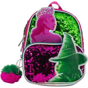 AI ACCESSORY INNOVATIONS Bluey 9” Micro Mini Backpack Purse Featuring a 3D Bluey Glitter Patch with Pom Pom Dangle, Blue(Wicked)
