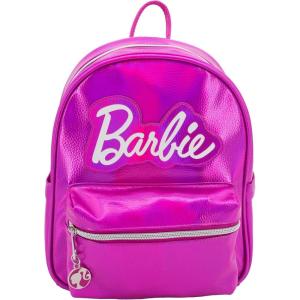 AI ACCESSORY INNOVATIONS Bluey Big Face Mini Cosplay PU Backpack Purse, Shoulder Bag with Epoxy Filled Metal Pineapple Charm, 10.5 Inch, Adjustable Straps, Faux Leather(Barbie)