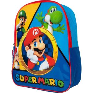 AI ACCESSORY INNOVATIONS Bluey & Bingo Kids Backpack, Elementary School Girls Book Bag with Padded Straps, Purple(Super Mario Brothers)