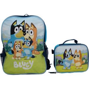 BLUEY 2 Piece Backpack Set, Pre school Girls & Boys 16″ Travel Bag, Blue | BLUEY, 2 Piece, Backpack Set, Pre-school, Girls & Boys, 16″(Bluey)