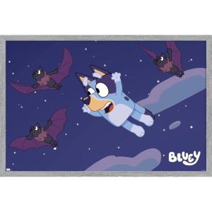 Bluey – Bats Wall Poster, 19L” x 13W”, Premium Unframed Version(Gray Framed Version)