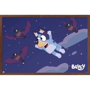 Bluey – Bats Wall Poster, 19L” x 13W”, Premium Unframed Version(Mahogany Framed Version)