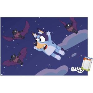 Bluey – Bats Wall Poster, 19L” x 13W”, Premium Unframed Version(Poster & Mount Bundle)