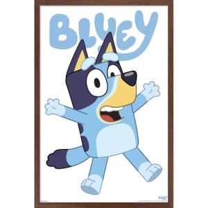 Bluey – Bluey Feature Series Wall Poster, 19L” x 13W”, Premium Unframed Version(Mahogany Framed Version)