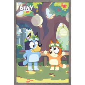 Bluey – Duo Wall Poster, 19L” x 13W”, Premium Unframed Version(Barnwood Framed Version)