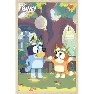 Bluey – Duo Wall Poster, 19L” x 13W”, Premium Unframed Version(Blonde Framed Version)