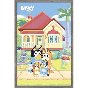Bluey – Family Wall Poster, 19L” x 13W”, Premium Unframed Version(Barnwood Framed Version)