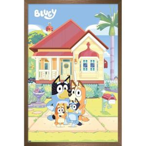 Bluey – Family Wall Poster, 19L” x 13W”, Premium Unframed Version(Bronze Framed Version)