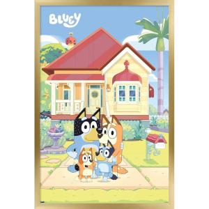 Bluey – Family Wall Poster, 19L” x 13W”, Premium Unframed Version(Gold Framed Version)