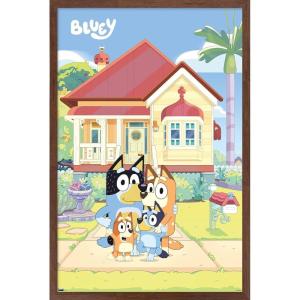 Bluey – Family Wall Poster, 19L” x 13W”, Premium Unframed Version(Mahogany Framed Version)