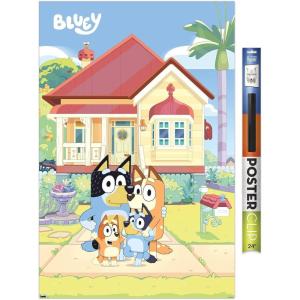 Bluey – Family Wall Poster, 19L” x 13W”, Premium Unframed Version(Poster & Clip Bundle)