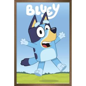 Bluey – Hey Wall Poster, 22.4L” x 14.7W”, Premium Unframed Version(Bronze Framed Version)