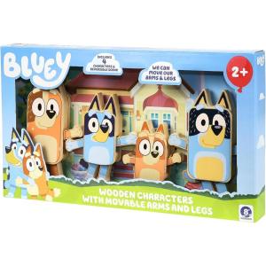Bluey 8th Wonder Wooden Skittles Game Set, Toy Bowling Set with 6 Character Pins and 1 Bowling Ball, Indoor/Outdoor Play Toys for Toddler Ages 3+(Character Set)
