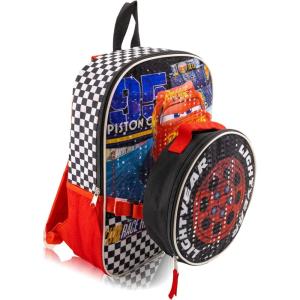 Bluey Backpack with Lunch Box for Kids | Insulated Lunch Bag for Boys, Girls, Toddlers | 14″ Backpack for School and Reusable Lunchbox(Cars)