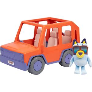 Bluey Big Heeler 4WD and Family Toddler Toy Car, Bingo and Chilli Plush Buddies, Opening Hood Storage, Car Toys for Kids 3+, Amazon Exclusive(Bluey Big Heeler)
