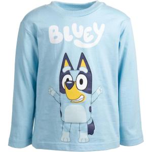 Bluey Bingo Chilli Mom Bandit Dad Long Sleeve Matching Family T-Shirt Toddler to Adult(Bluey  Blue)