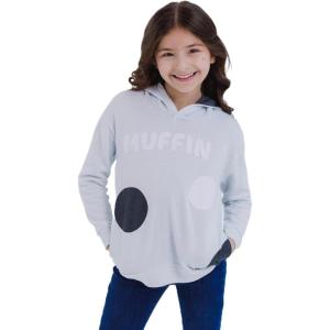 Bluey Bingo Dad Mom Fleece Matching Family Cosplay Pullover Hoodie Infant to Little Kid(Gray  Muffin)