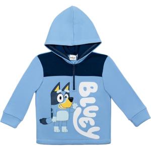 Bluey Bingo Fleece Half Zip Hoodie Toddler to Big Kid(Blue)