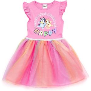 Bluey Bingo Girls Dress Toddler to Big Kid(Pink)