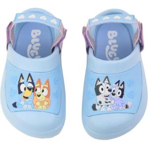 Bluey Boys & Girls Clogs Kids Slip On Beach Water Shoes with Adjustable Strap(Blue Hearts)