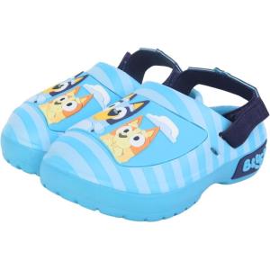 Bluey Boys & Girls Clogs Kids Slip On Beach Water Shoes with Adjustable Strap(Blue Stripes)