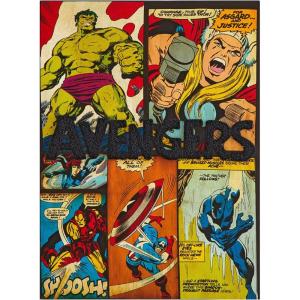 Bluey Canvas Wall Art and Décor with 3D Tufting,Kids Bedroom or Playroom Wall Decoration, 11″ W x 15″ H(Avengers)
