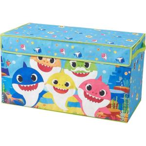 Bluey Collapsible Storage Trunk Durable Fabric Chest with Soft Lid, 28.5″x14.5″x16″,Kids Room Organizer(Baby Shark)