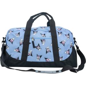 Bluey Duffle Bag, 16” Travel Sleepover Bag for Girls & Boys, Kids Weekender Bag, Blue(Kuromi Girls)