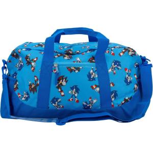 Bluey Duffle Bag, 16” Travel Sleepover Bag for Girls & Boys, Kids Weekender Bag, Blue(Sonic)