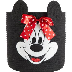 Bluey Figural Rope Storage Basket,10″ H x 10″ W, Decorative and Functional Organizer for Kids Room or Nursery(Minnie Mouse)