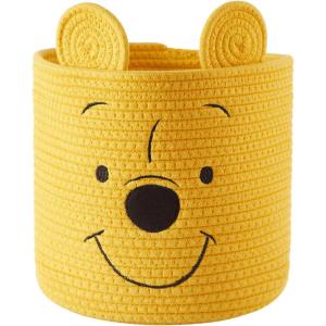 Bluey Figural Rope Storage Basket,10″ H x 10″ W, Decorative and Functional Organizer for Kids Room or Nursery(Winnie the Pooh)