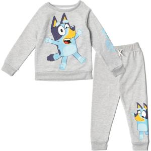 Bluey Fleece Top and Pants Toddler to Little Kid(Gray)