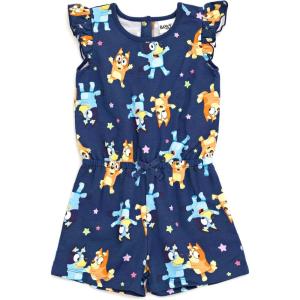 Bluey French Terry Sleeveless Romper Infant to Big Kid Sizes (12-18 Months – 10-12)(Blue)