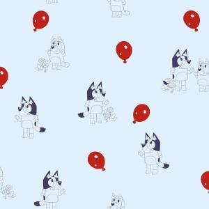 Bluey Keepy Uppy White Peel and Stick Wallpaper, RMK12801PLW(Blue)