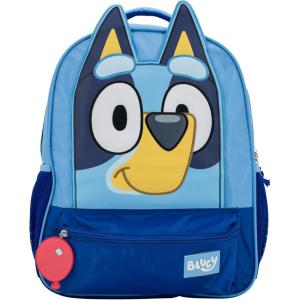Bluey Kids Backpack, 16 Inch School Bag with 3D Features, Blue