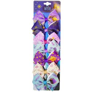 Bluey Kids Hair Bows – Hair Accessories Gift Set – Bluey Hair Bow – 7 Pcs 4 Inch Bow Bundle – HairBows for Girls – Different Bluey print on each clip – Alligator Clip – Ages 3 +(Disney Wish)